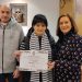 Churrería La Gaviota, Mercería Colino y Óptica San José recogen en Peñaranda sus premios del concurso navideño de escaparates